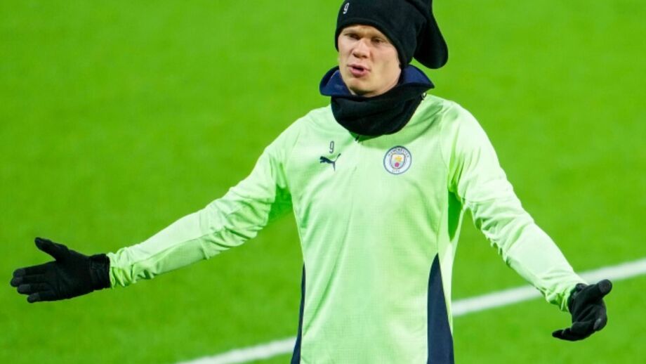 Haaland no treino do Man. City na Noruega