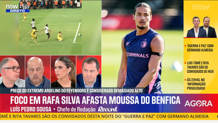 Luís Pedro Sousa, chefe de redação de Record, em declarações no programa 'Record na Hora' no Now