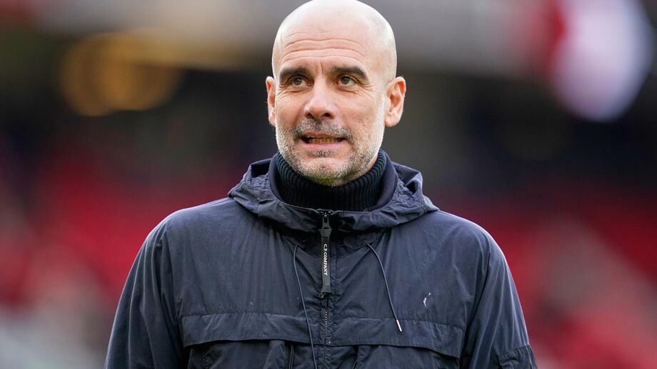 Pep Guardiola no relvado
