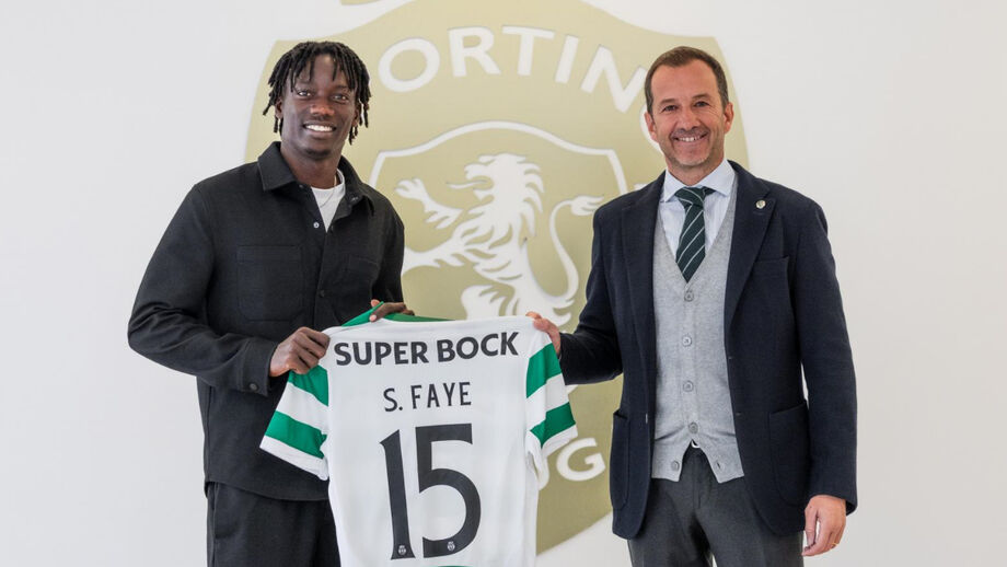 Faye com Frederico Varandas na foto da praxe