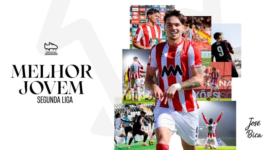 Bica eleito o melhor jovem de dezembro na 2.ª Liga pelo Sindicato dos Jogadores