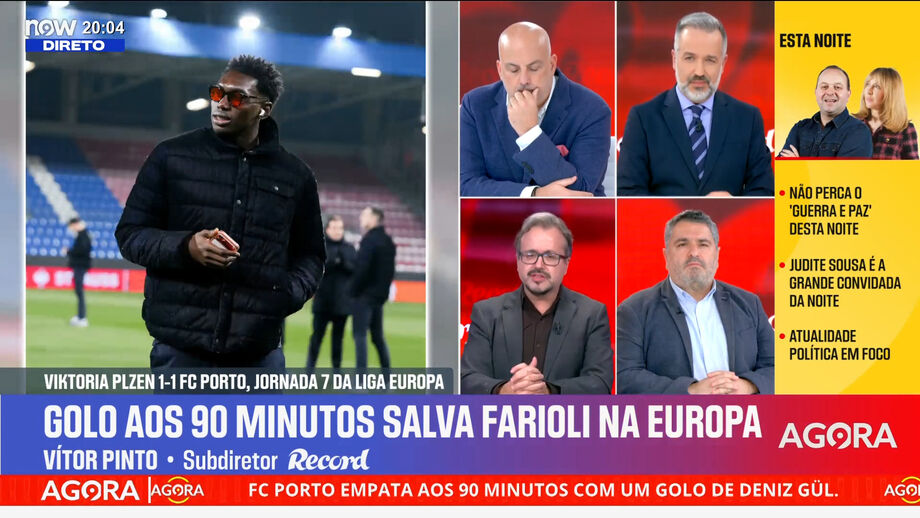 Subdiretor de Record analisa o Plzen-FC Porto (1-1)