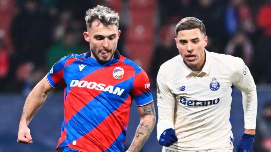 Bednarek pressiona adversário durante o Vik. Plzen-FC Porto