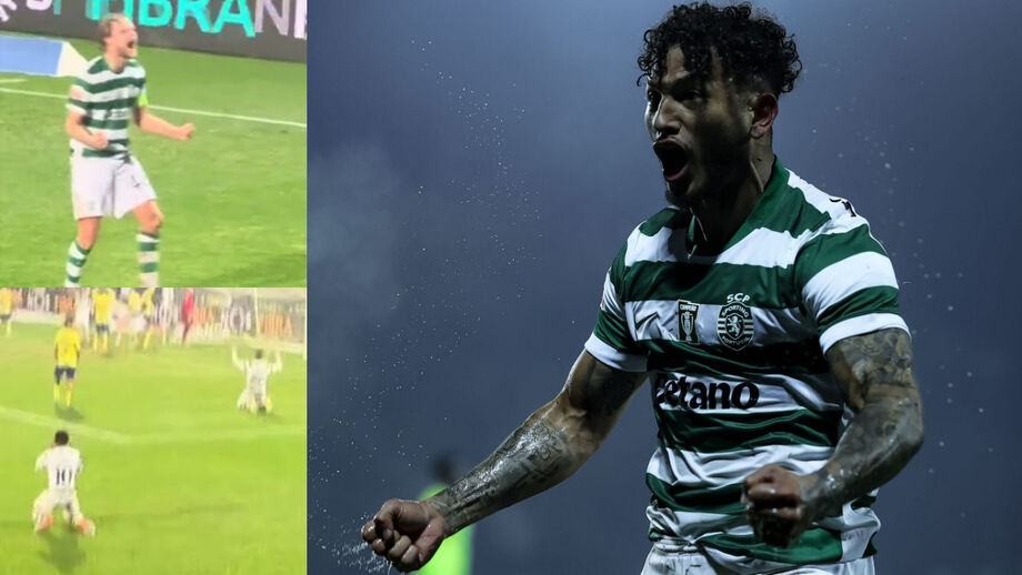 Jogadores do Sporting em êxtase com triunfo no último suspiro 