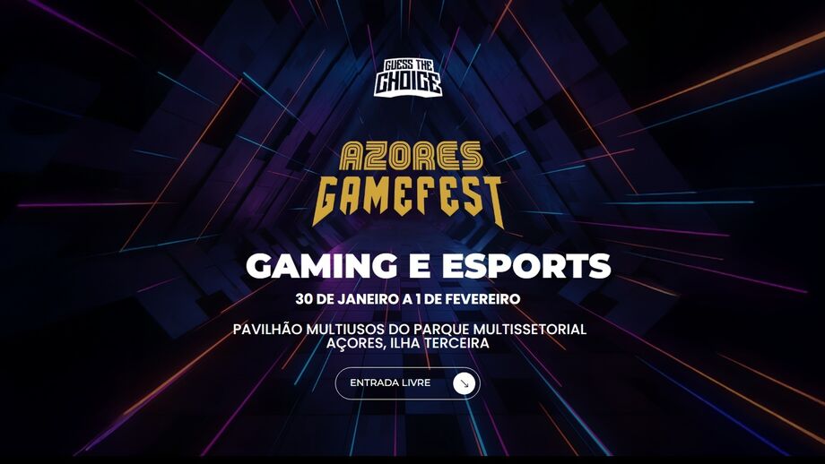 Gamefest nos Açores: evento de videojogos e esports de 30 de janeiro a 1 de fevereiro