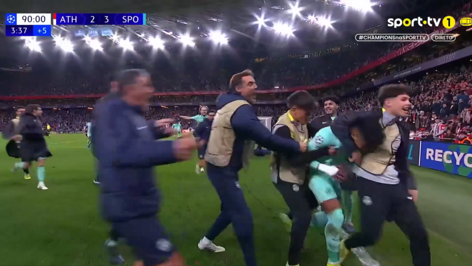 O golo de Alisson aos 90'+4 que colocou o Sporting nos 'oitavos' da Liga dos Campeões