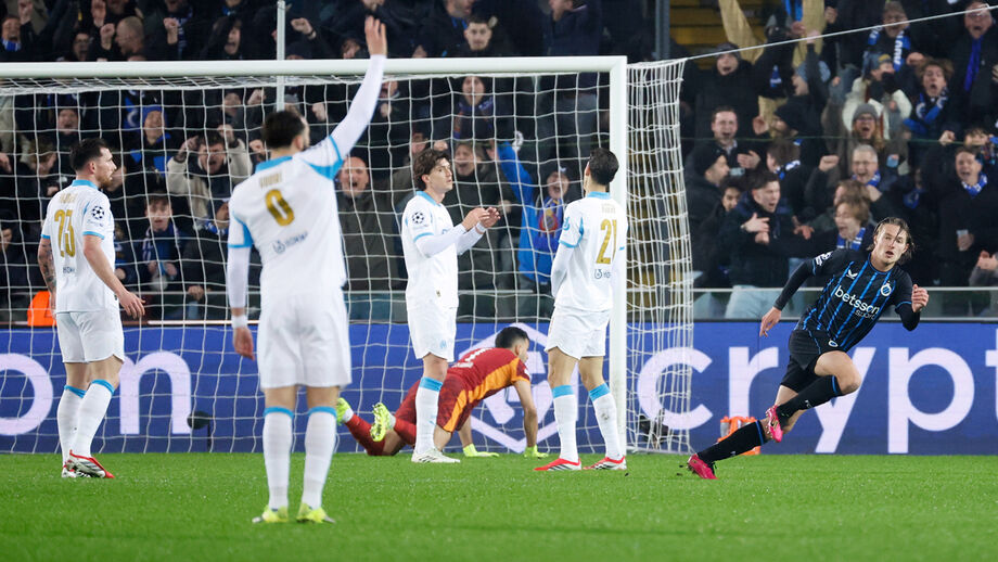 Marselha foi derrotado pelo Club Brugge e eliminado da Liga dos Campeões