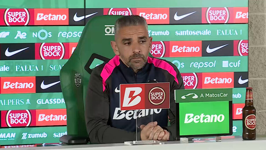 Declarações do treinador do Sporting na antevisão ao jogo com o Nacional, marcado para domingo (18h00)