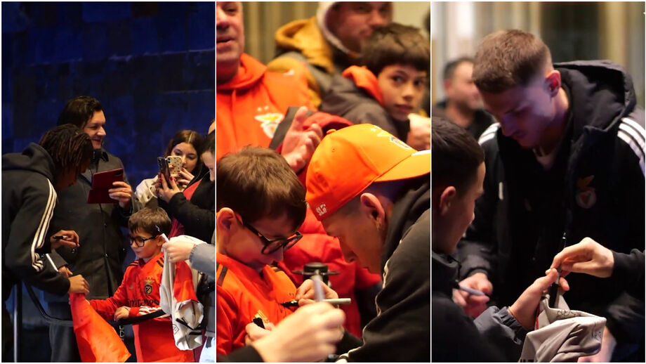 Dezenas de adeptos esperaram a chegada da comitiva encarnada