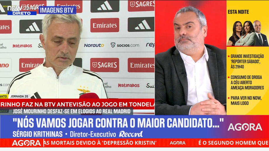 Sérgio Krithinas, diretor executivo de Record, analisa palavras do treinador do Benfica