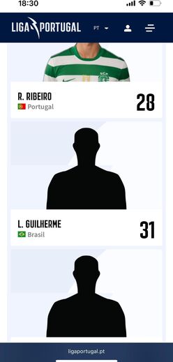 Luís Guilherme inscrito no site da Liga