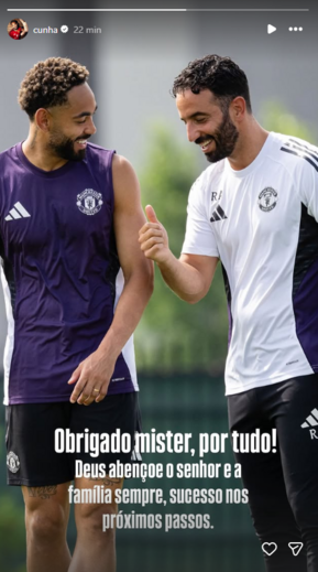 A reação de Matheus Cunha