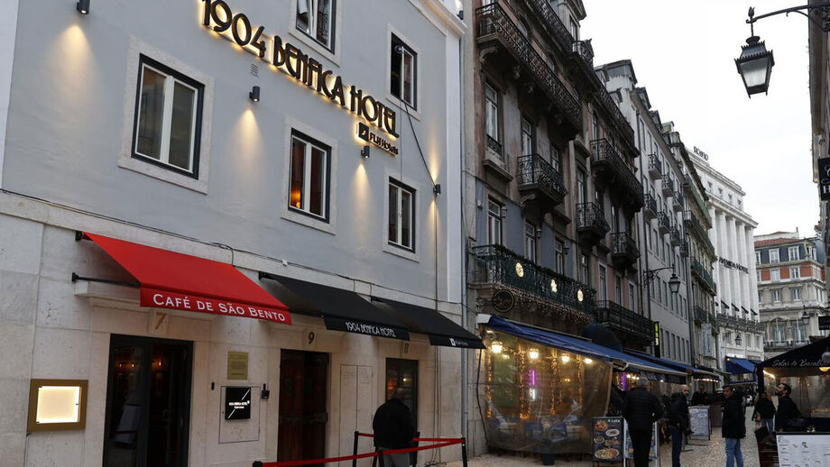 A fachada do Hotel Benfica