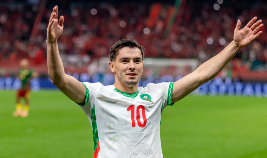 Brahim Díaz celebra vitória de Marrocos