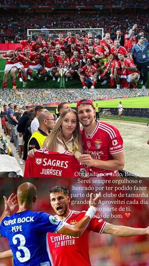 Mensagem de Jurásek nas redes sociais