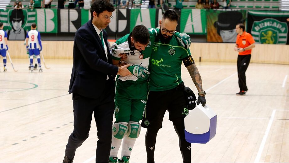 Pedro Roque (na foto, à direita) foi coordenador do departamento de reabilitação de equipa de hóquei em patins do Sporting entre 2014 e 2020