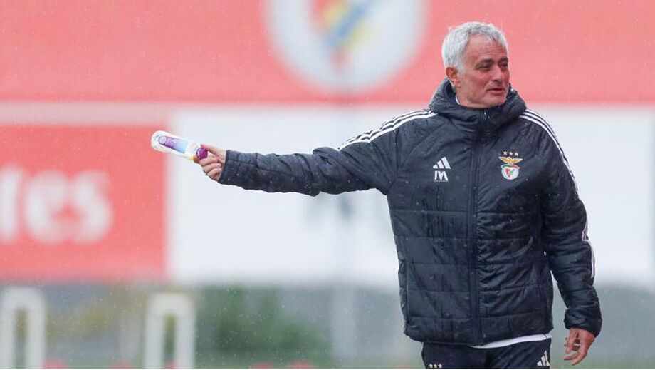 José Mourinho no treino do Benfica 