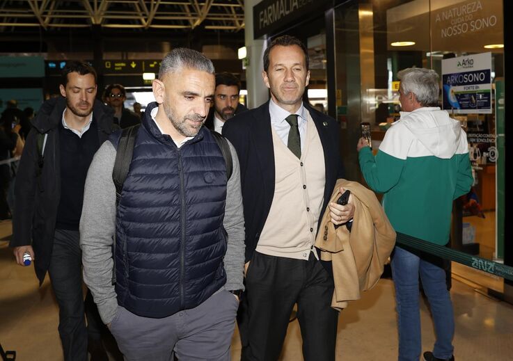 Jogadores do Sporting de partida para Bilbau