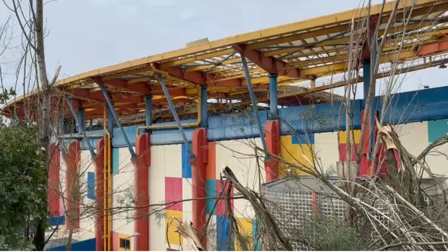 Estádio foi visivelmente afetado pela depressão Kristin