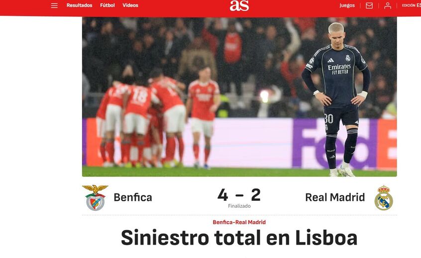 A análise da imprensa espanhola à vitória do Benfica