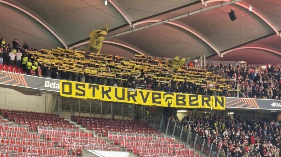 Adeptos do Young Boys tiveram direito a um setor só para eles