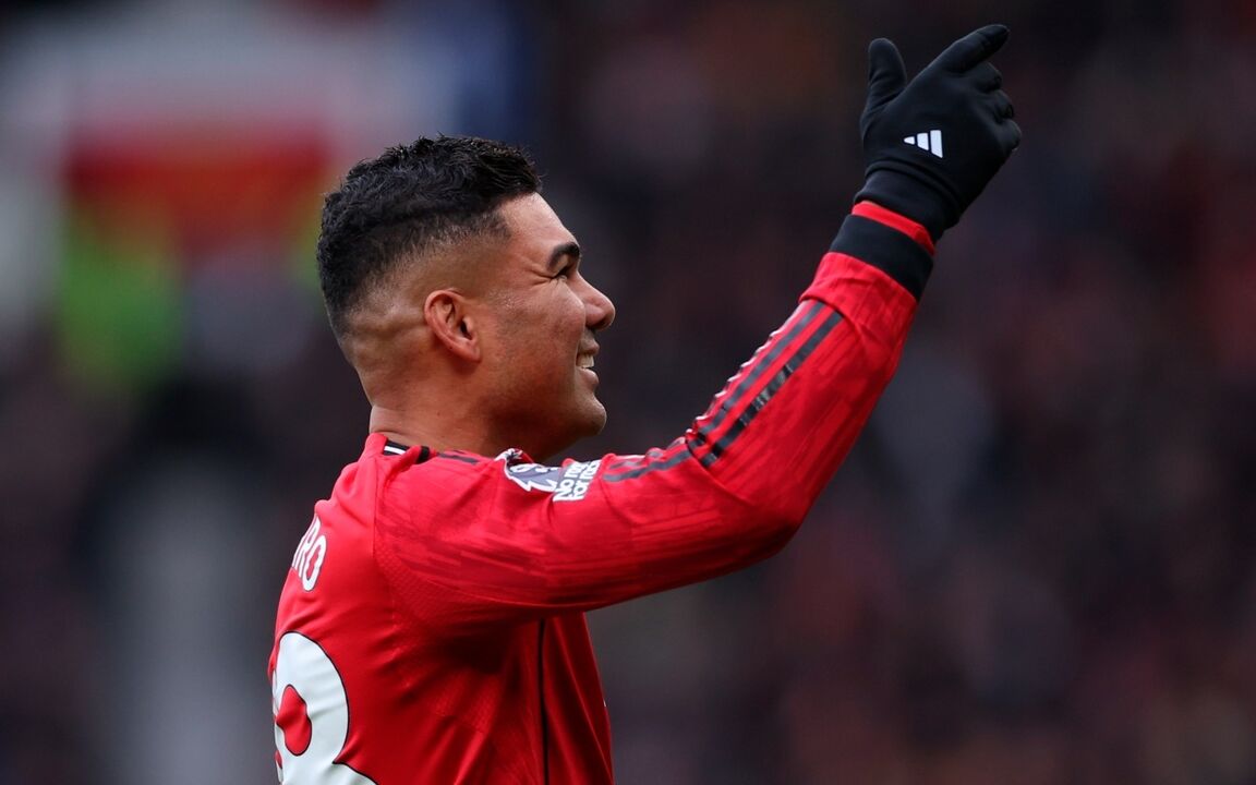 Casemiro dedica golo ao filho, Caio, no jogo contra o Fulham