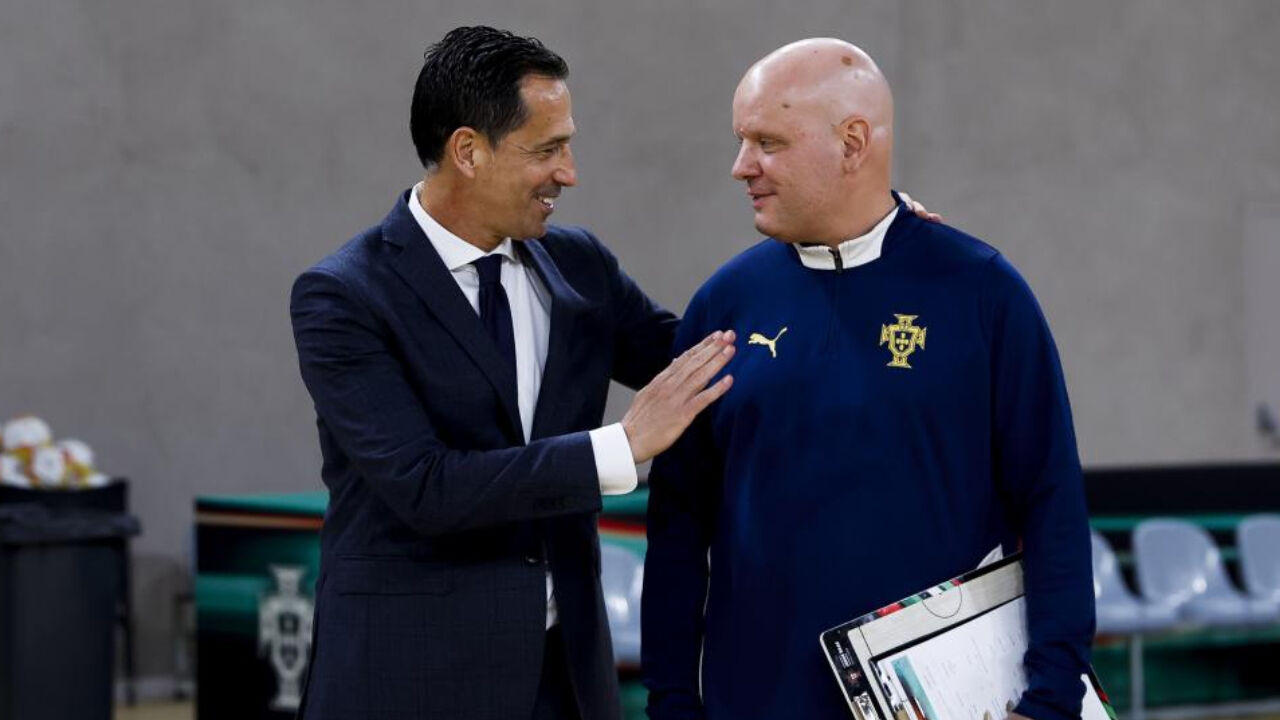 Pedro Proença com o selecionador Jorge Braz