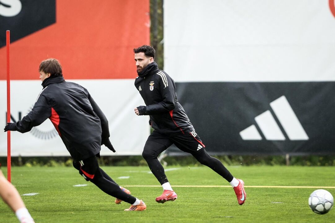 Rafa num treino do Benfica