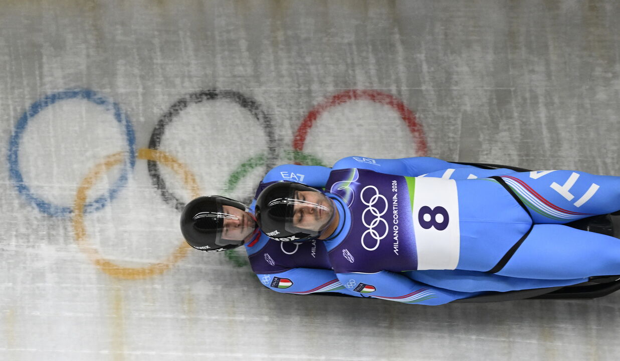 Dupla italiana compete em luge nos Jogos Olímpicos de Inverno Milano Cortina 2026