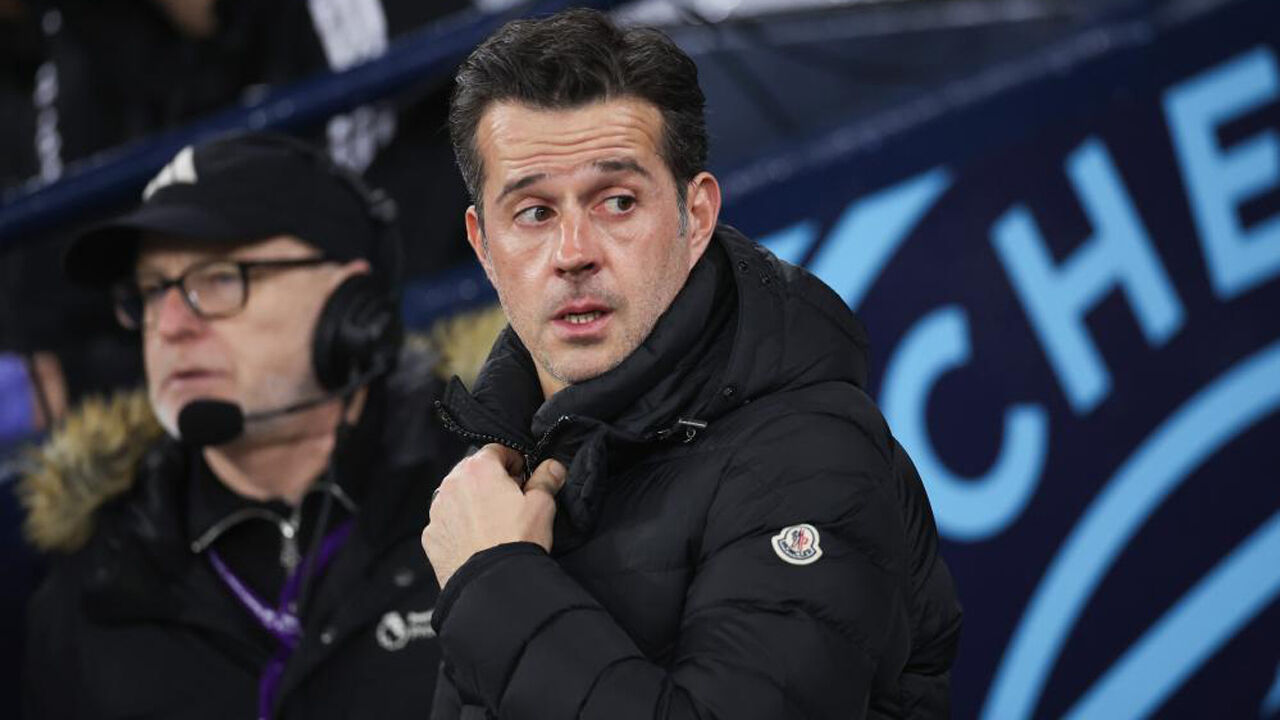 Marco Silva reage durante o Manchester City-Fulham