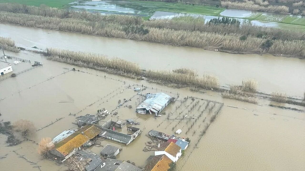 Cheias em zona rural devido à depressão Oriana