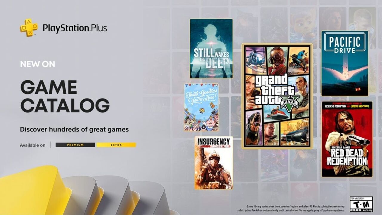 PlayStation Plus expande catálogo com jogos como Grand Theft Auto V e Red Dead Redemption