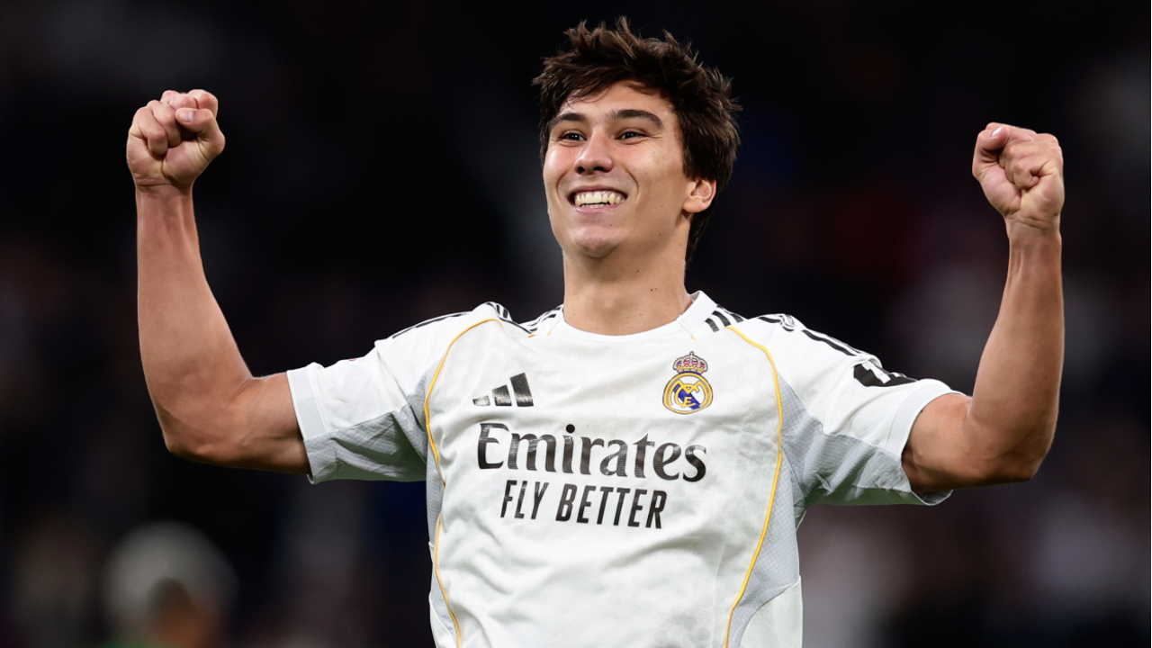 Gonzalo García festeja golo pelo Real Madrid