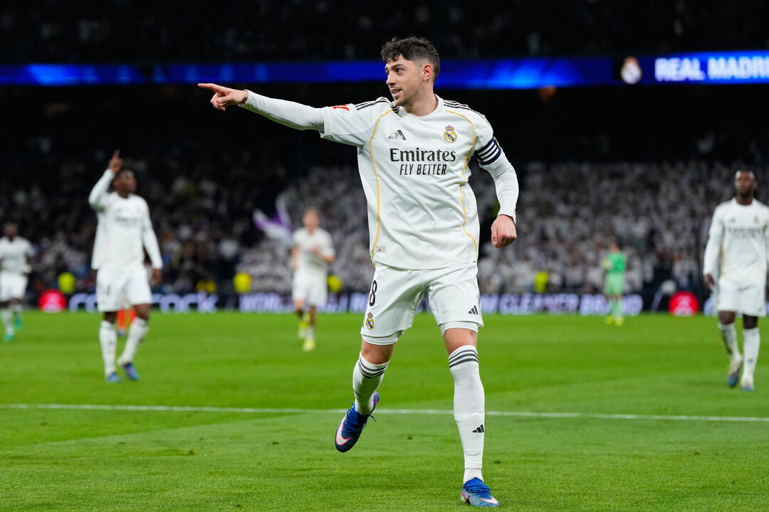 Federico Valverde na goleada do Real Madrid à Real Sociedad