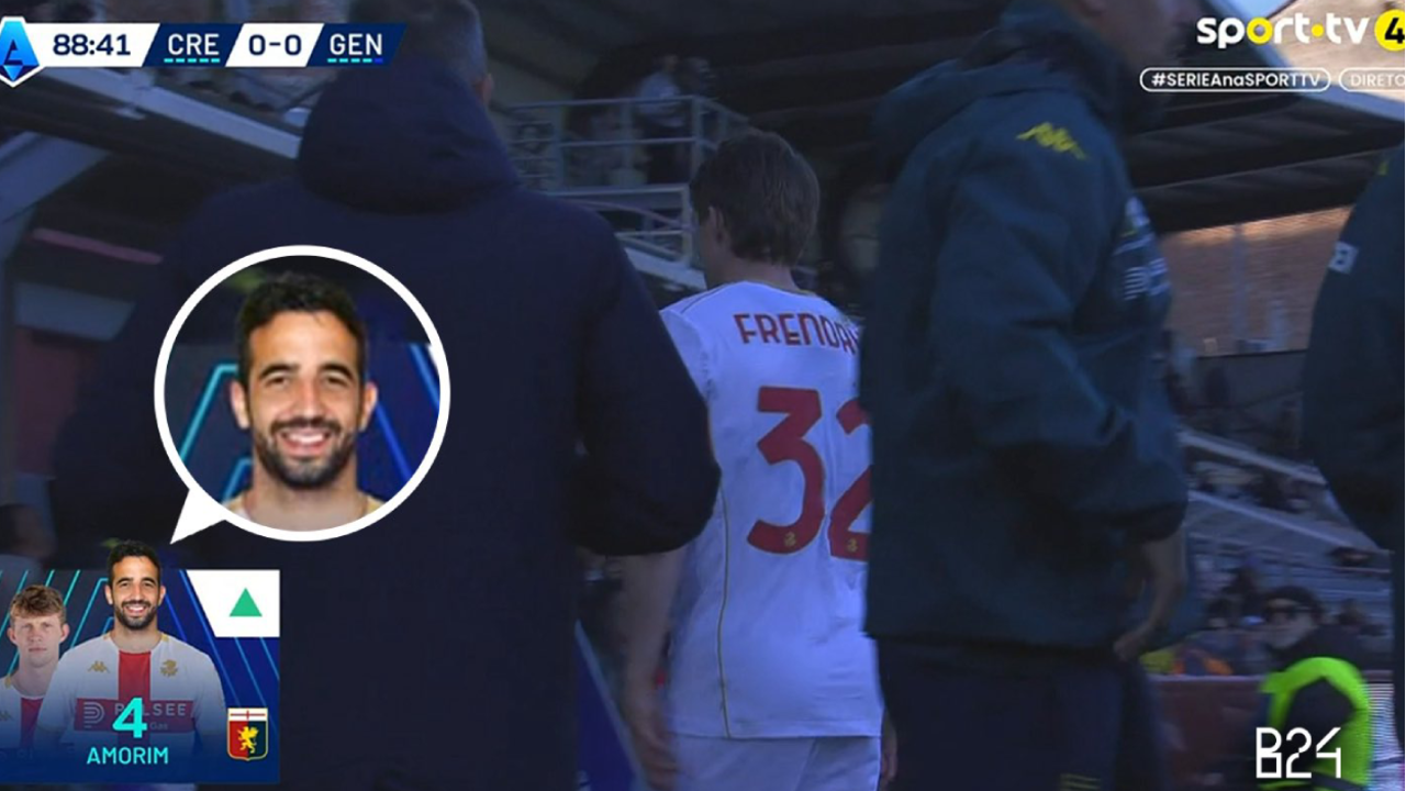 O momento em que Ruben Amorim apareceu 'vestido' com a camisola do Génova