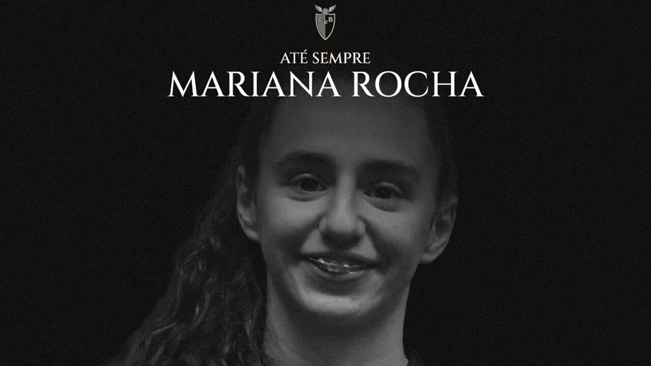 Clube Futebol Benfica de luto pela morte de Mariana Rocha