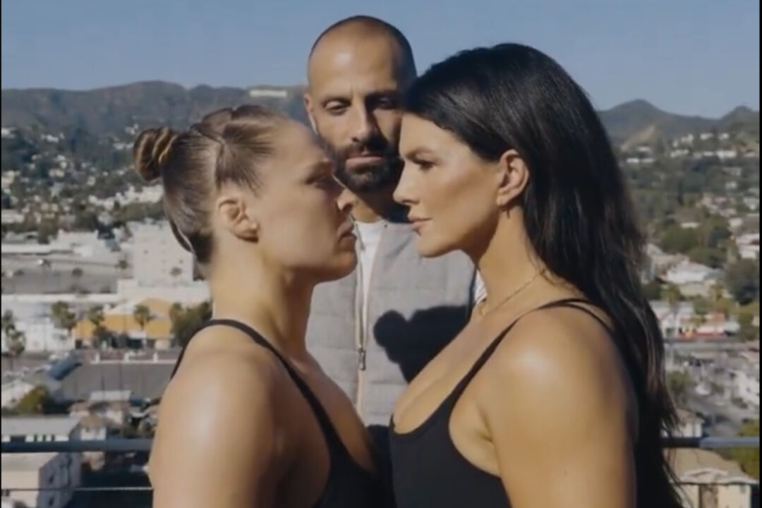 Ronda Rousey e Gina Carano preparam-se para um combate em Los Angeles