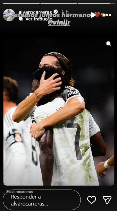 Álvaro Carreras e Vinícius Jr.