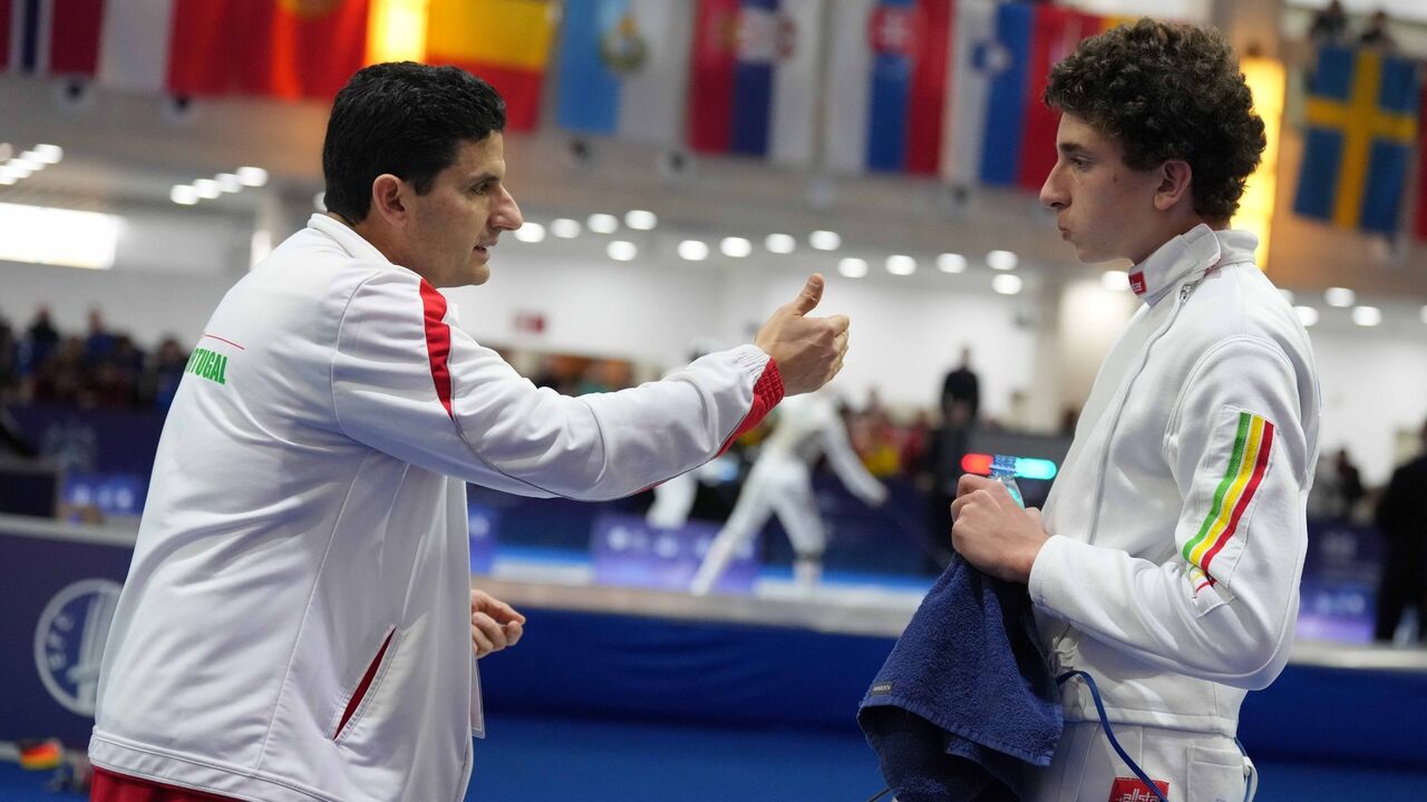 Xavier Melo compete no Campeonato Europeu de Cadetes em esgrima