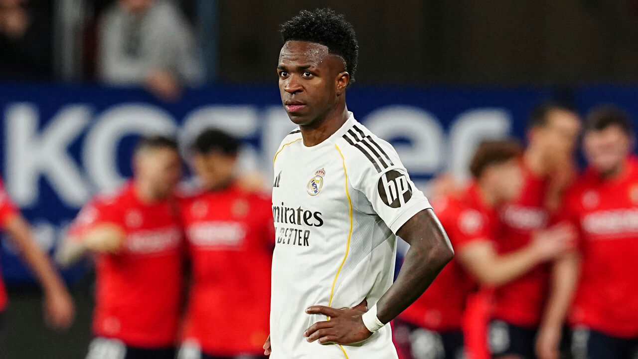 Vinícius Júnior marcou na derrota do Real Madrid frente ao Osasuna
