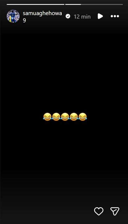 Reação de Samu nas redes sociais