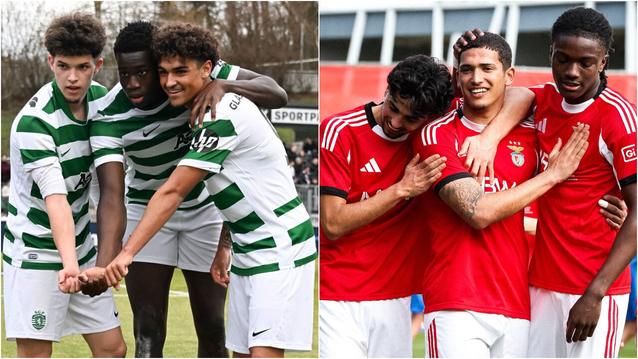 Sporting e Benfica já conhecem adversários nos 'quartos' da Youth League