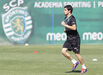 Luís Aguiar no treino do Sporting