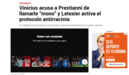 'Marca': Vinícius acusa Prestianni de lhe chamar “macaco” e Letexier ativa o protocolo antirracismo