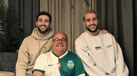 Amadeu, adepto do Sporting, clube dos filhos Bernardo (à esq.) e Tomás 