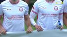 Jogadores da U. Leiria entraram com nomes de localidades afetadas nas camisolas e com uma faixa de apoio