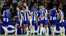 Jogadores do FC Porto festejam frente ao Arouca
