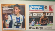 Capas de jornais nos urinois
