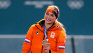Jutta Leerdam ganhou medalha de ouro nos 1.000 metros de velocidade em patinagem em Milão-Cortina'2026