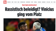 'Bild': Insultos racistas? Vinícius abandonou o relvado